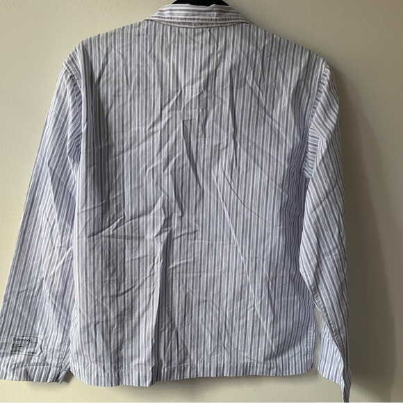 Entireworld 100% Organic Cotton oversized‎ Button Down Shirt Stripe Sz S - Picture 3 of 5